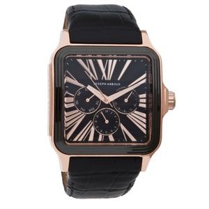 NEW Joseph Abboud Men's Square Rose Gold Watch
